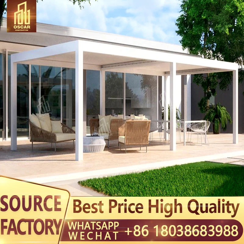 Modern Outdoor Aluminium Pergola Bioclimatica 3X3m 3x4m 3x5m 4x4m 4x6m 5x3m gazebo