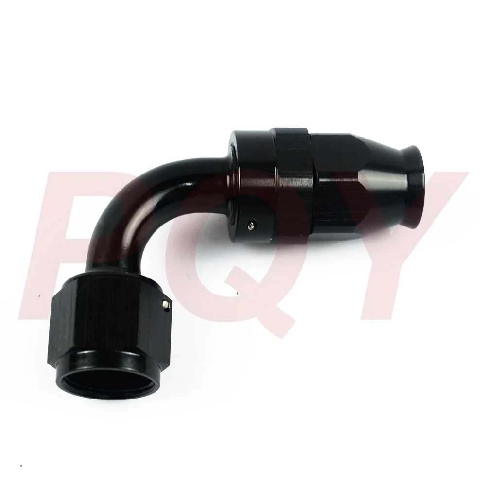 Black High Quality  AN8 AN-8 90 DEGREE REUSABLE SWIVEL  HOSE END FITTING AN8 WX-SL6090-08-021