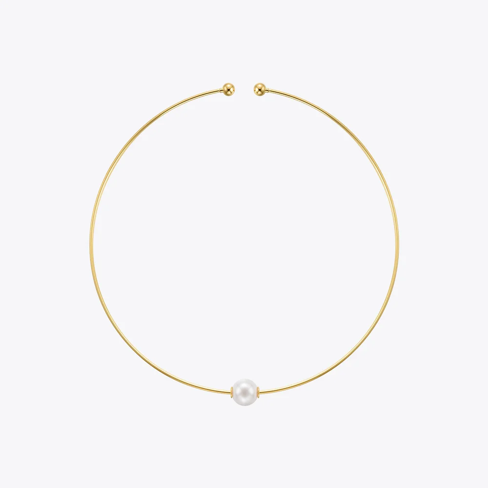 

ENFASHION Kpop Pearl Choker Necklace For Women Gold Color Vintage Necklaces Collier Birthday Gift 2021 Fashion Jewelry P213262