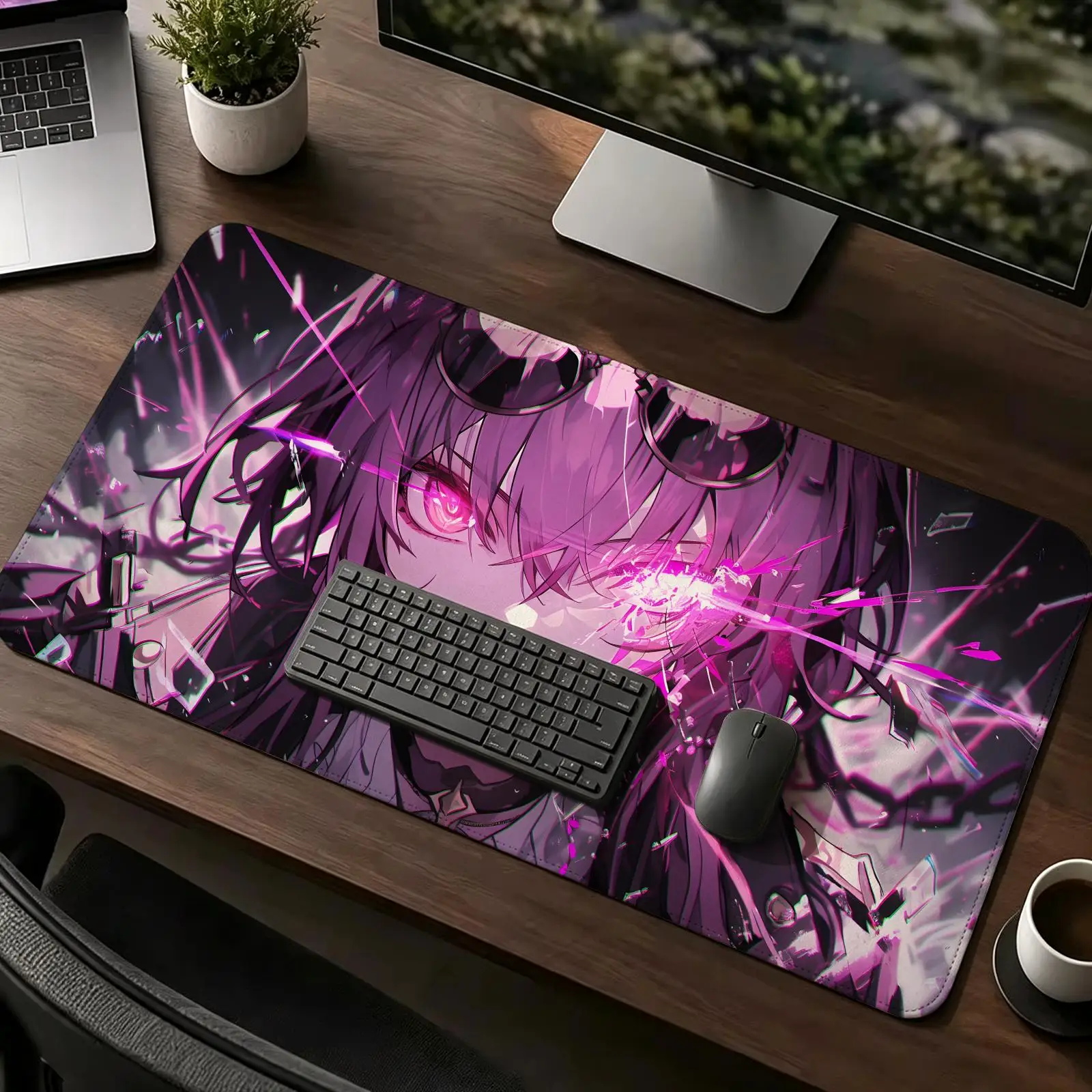 XXL Anime E‑Sports Mousepad, Stitched Wearproof Edges, Smooth Non‑Slip Mat for Desktop & Laptop Games Honkai Star Rail Kafka