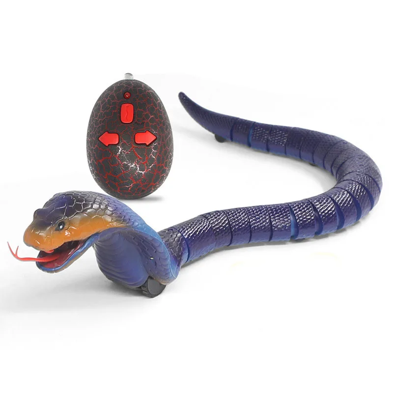 Halloween Animal Toys New Simulation Remote Control Cobra USB Charging Infrared Retractable Funny Tricky Snake