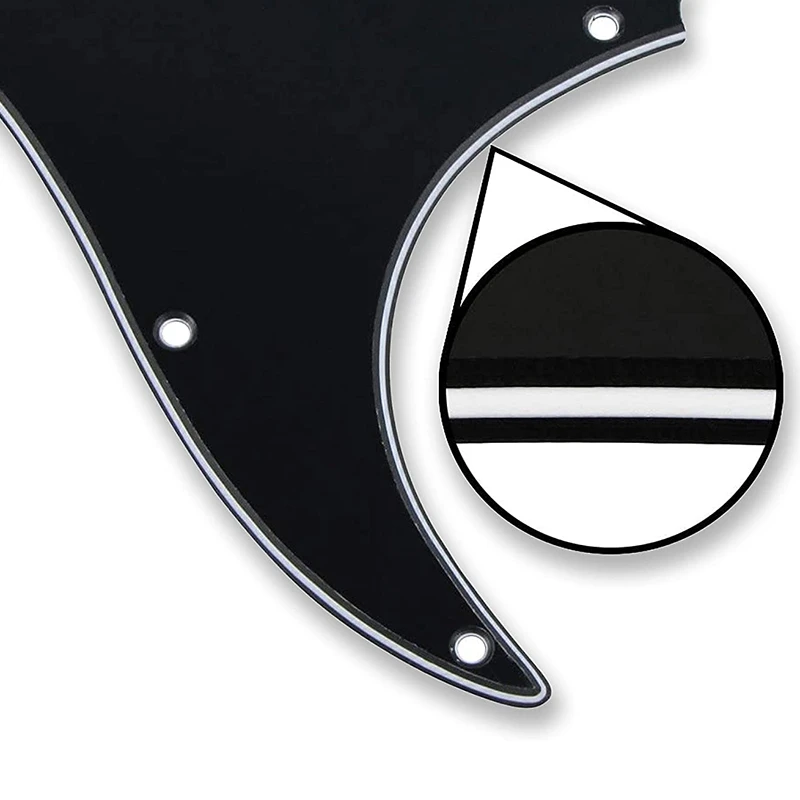 N17R Pickguard plaque à gratter ensemble de plaques arrière de guitare pour partie de guitare électrique (3 plis noir)