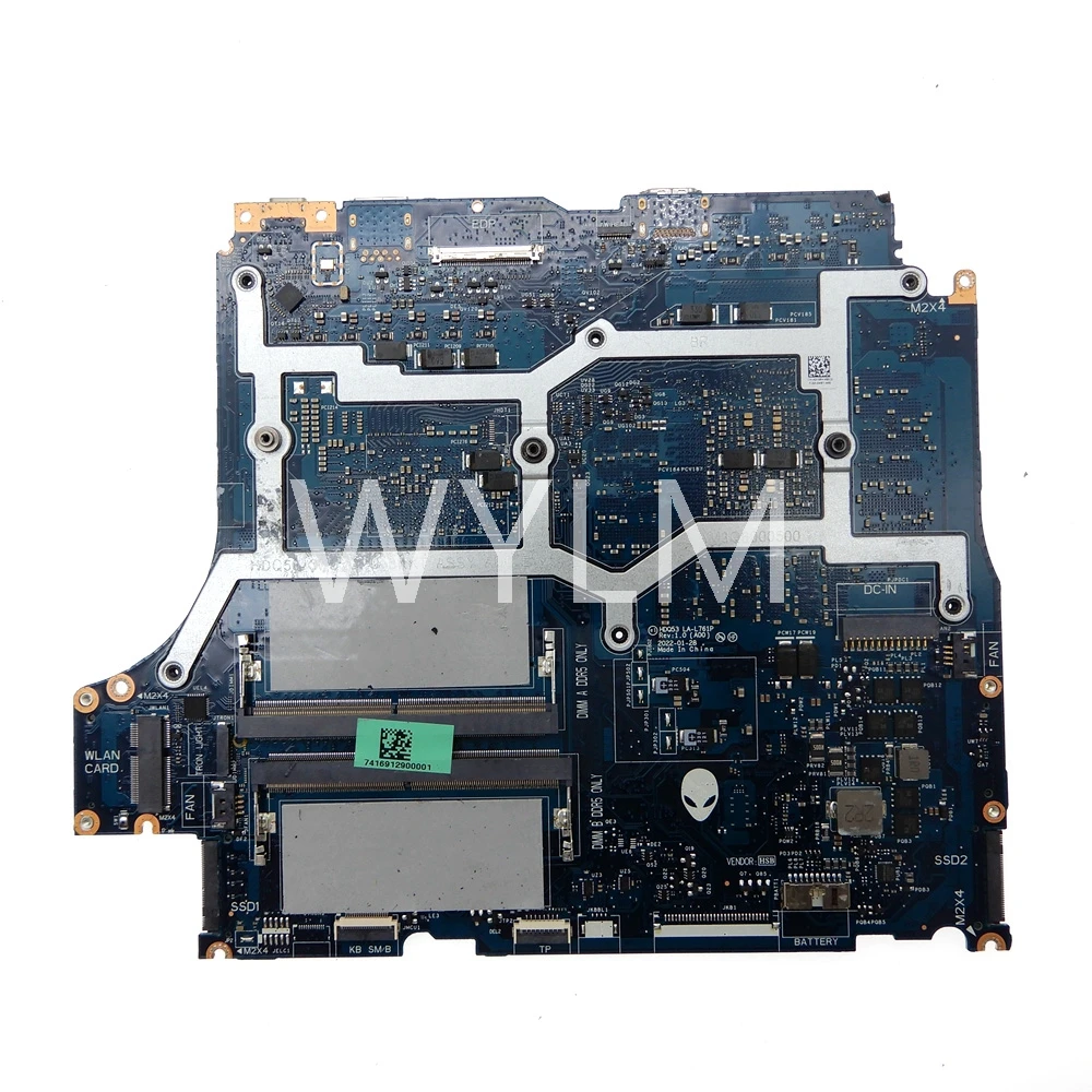 Imagem -02 - Notebook Placa-mãe para Dellalienware M15 r7 Laptop r7 r9 Cpu Rtx3060 Rtx3070ti Rtx3080ti 0fdtjy 0jxppv La-l761p