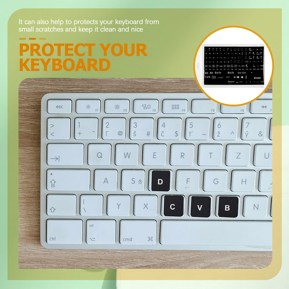 

2 Pcs Keyboard Stickers PVC Material For Easy Installation On Laptop And Desktop Keyboards