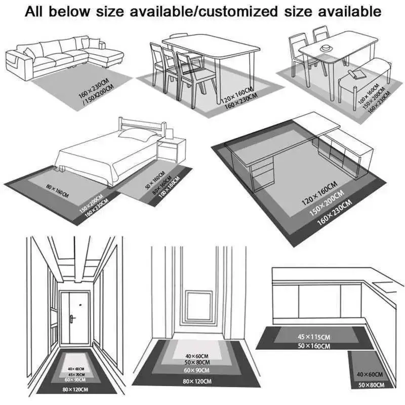 Schwarz-weißer Teppich mit Zebrastreifen für Schlafzimmer, Wohnzimmer, Sofa, Spielzimmer, Fußmatte, Heimdekoration, Kinderspielbereich, rutschfester Teppich, Geschenk – Detail 8