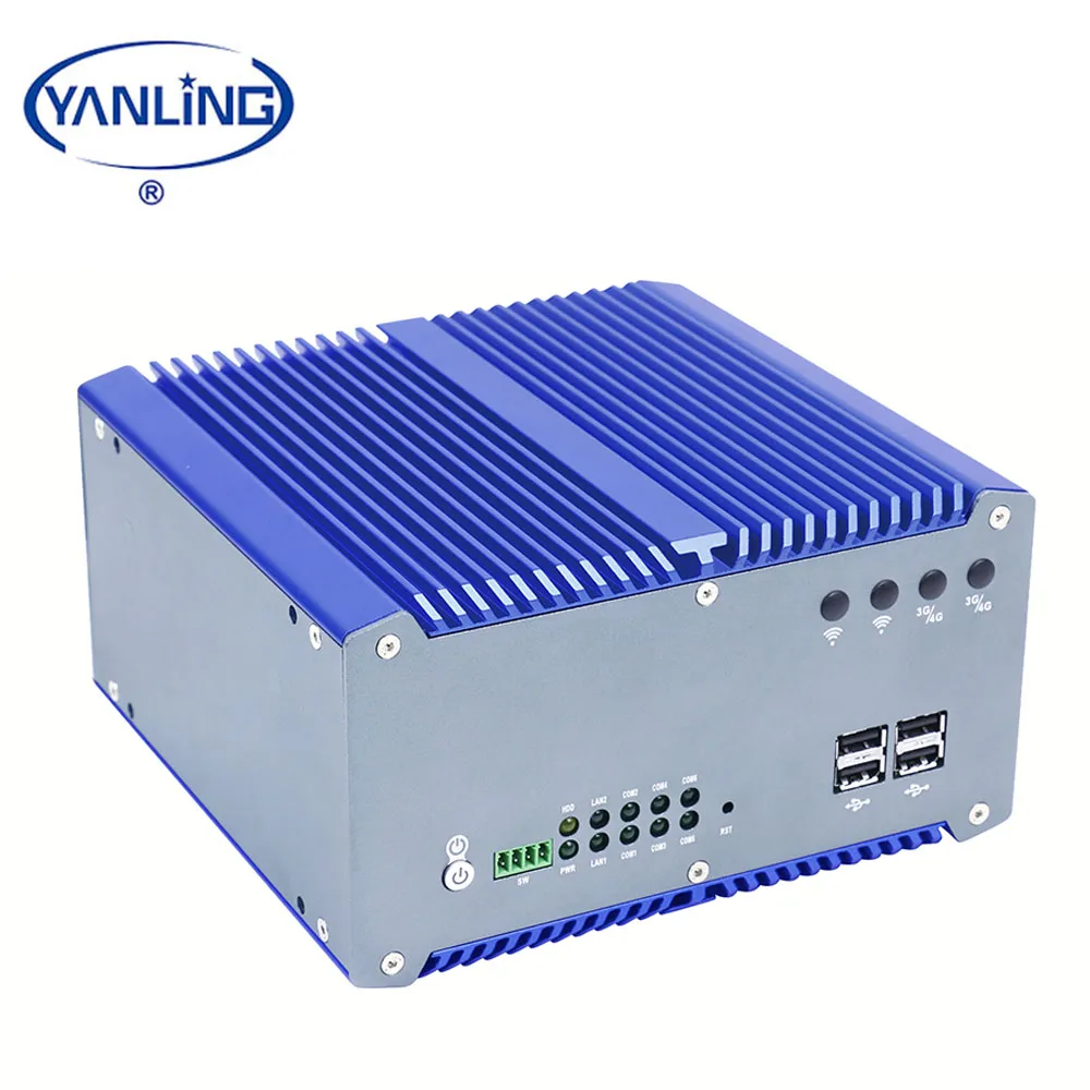 Yanling Fanless Mini PC Intel J1900 CPU Dual Lan Embedded Computer Support 3*MIni-PCIE 1*PCI With 1 LPT