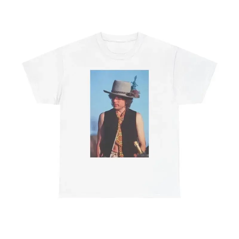 Camiseta Bob Dylan con foto vintage, Blue Grass Rock, algodón pesado