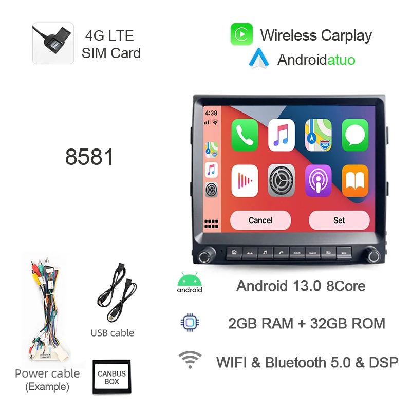 8.4 "Android 13 Autoradio Voor Porsche Cayenne 2010 2011-2017 Navigatie Stereo 8 + 256G Bluetooth Wifi Rds Gps Multimediaspeler