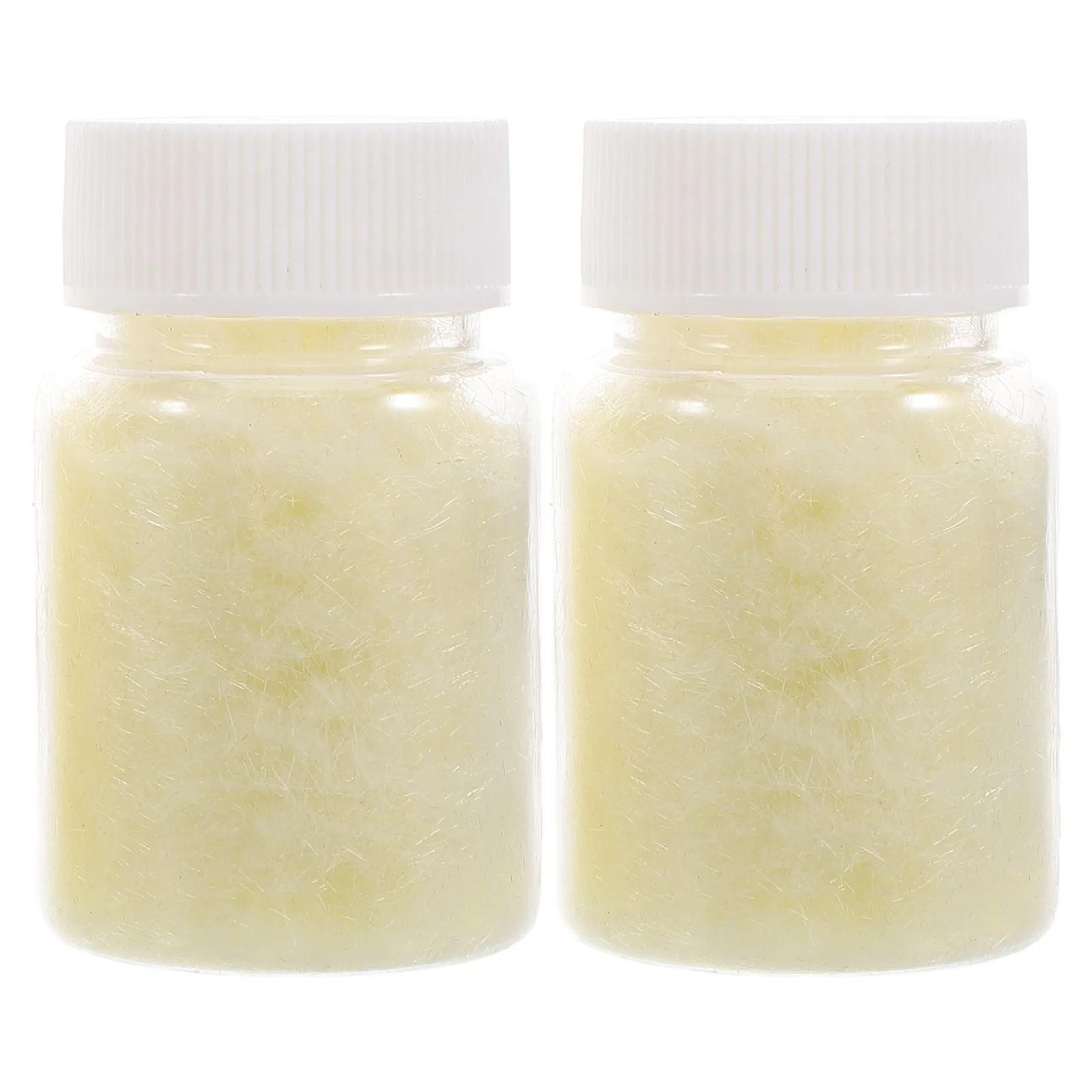 2 Bottle Flocking Powder Light Yellow 3Mm Soft Texture Handmade Crafts Multi-Function Squeeze Decoration Flocking Powder