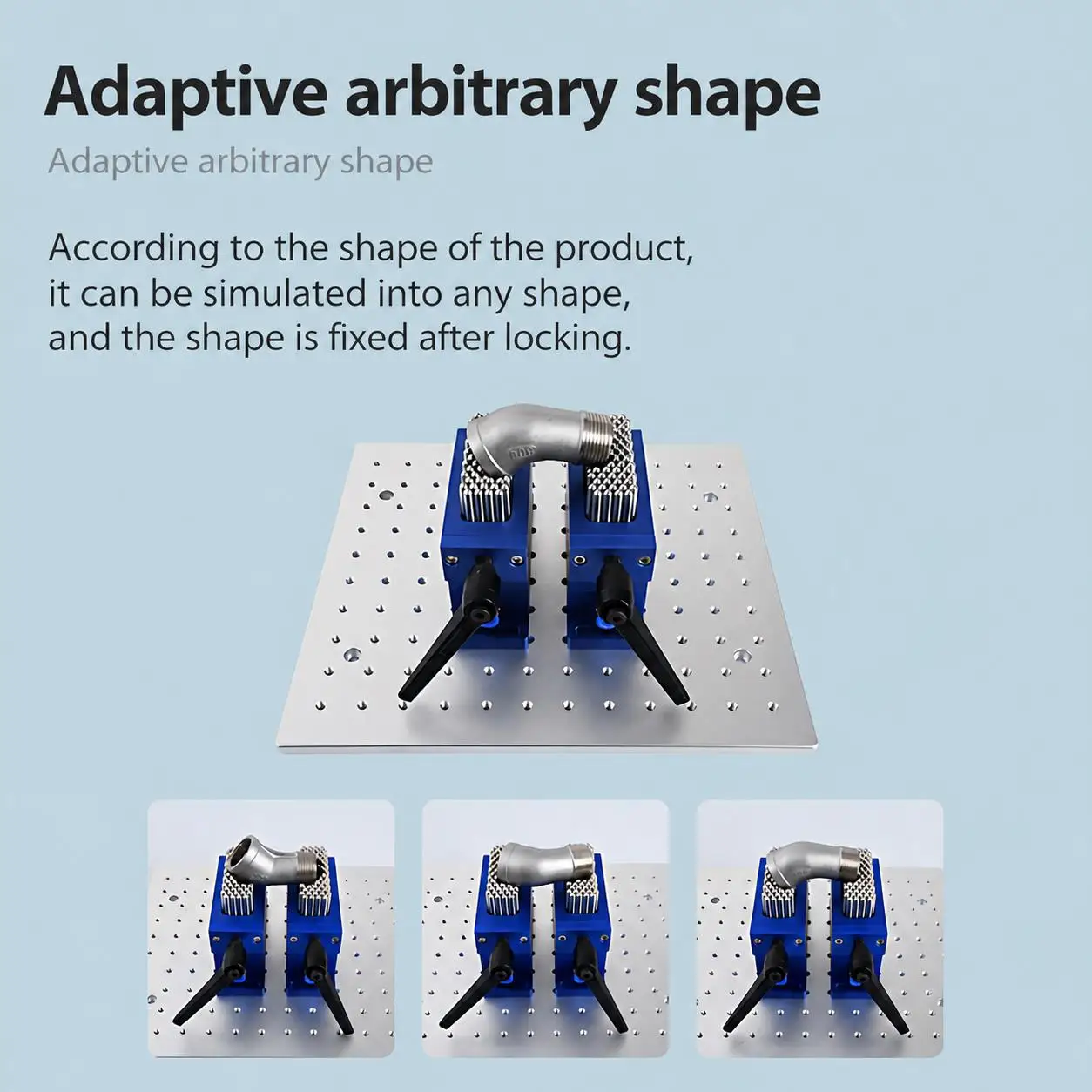 CNC Workholding Flexible Fixture Split Vice Irregular Contour Flexible Clamp Jaw For Laser Marking Equipment