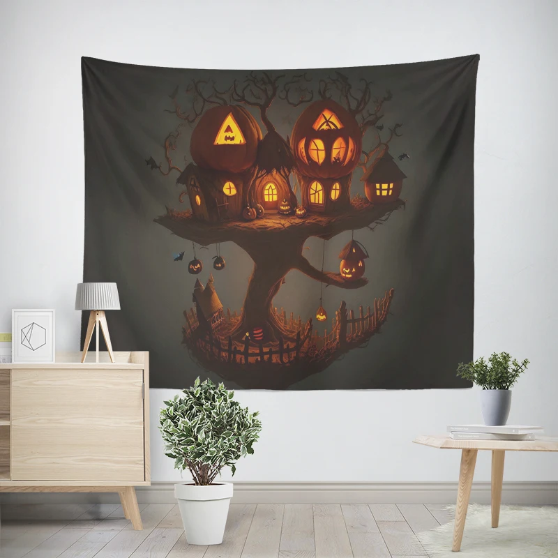 Home decorations modern room decor items wall tapestry aesthetic bedroom wall art large fabric tapestrys Halloween Autumn funny