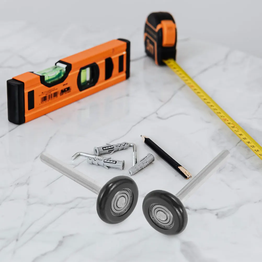 6Pcs Garage Door Rollers Precision Bearings Rotate Rollers Sturdy Material Easy Installation Nylon Garage Door Roller