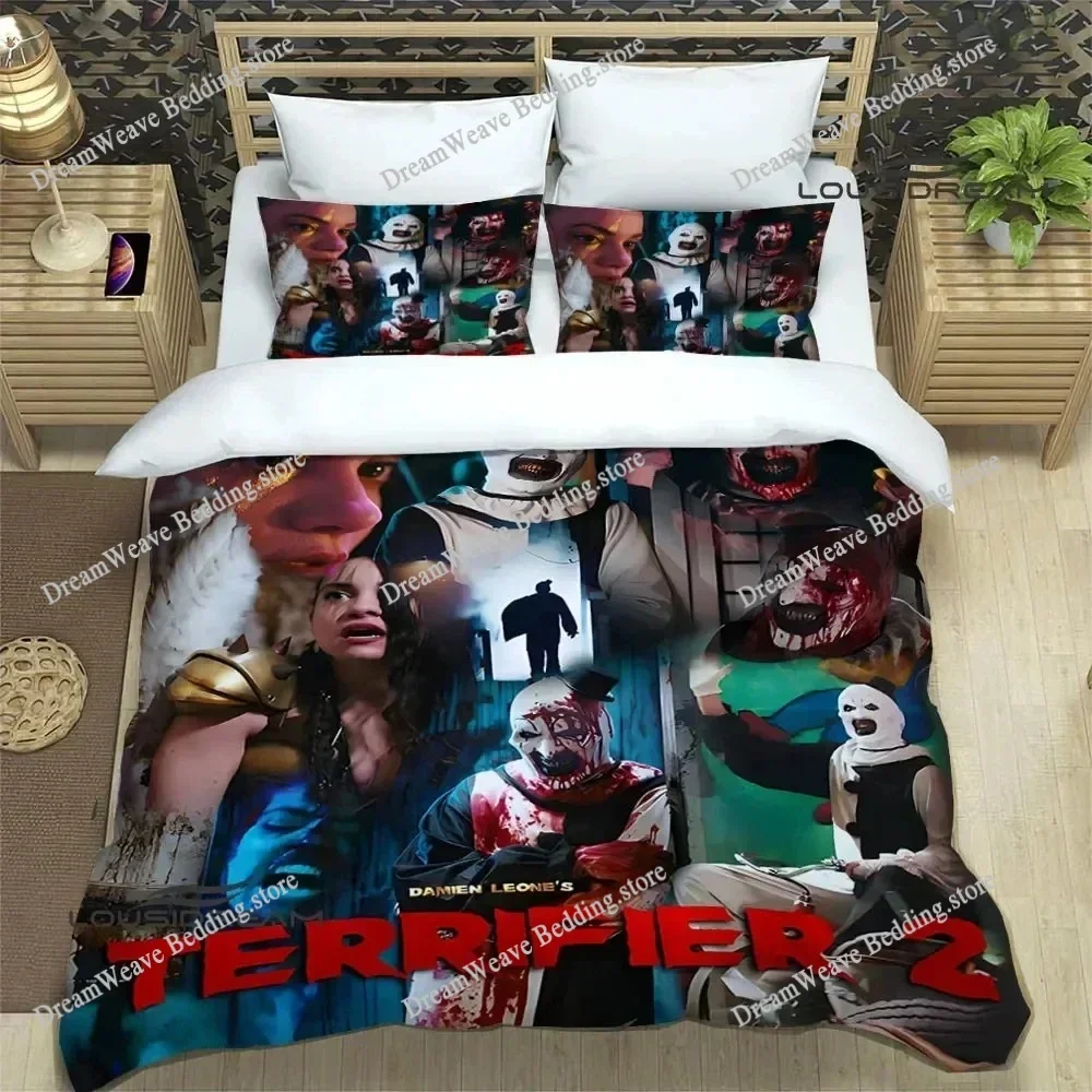 

Terrifier Horror Printed Bedding Sets Exquisite Bed Supplies Set Duvet Cover Bed Comforter Set Bedding Set Luxury Birthday Gift9