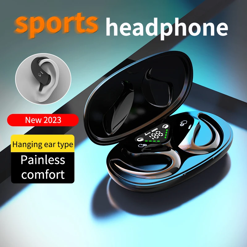 New Ear-hung Wireless Headphones Battery Life Non-in-ear Noise Reduction Large Screen LED Display Wireless Headset