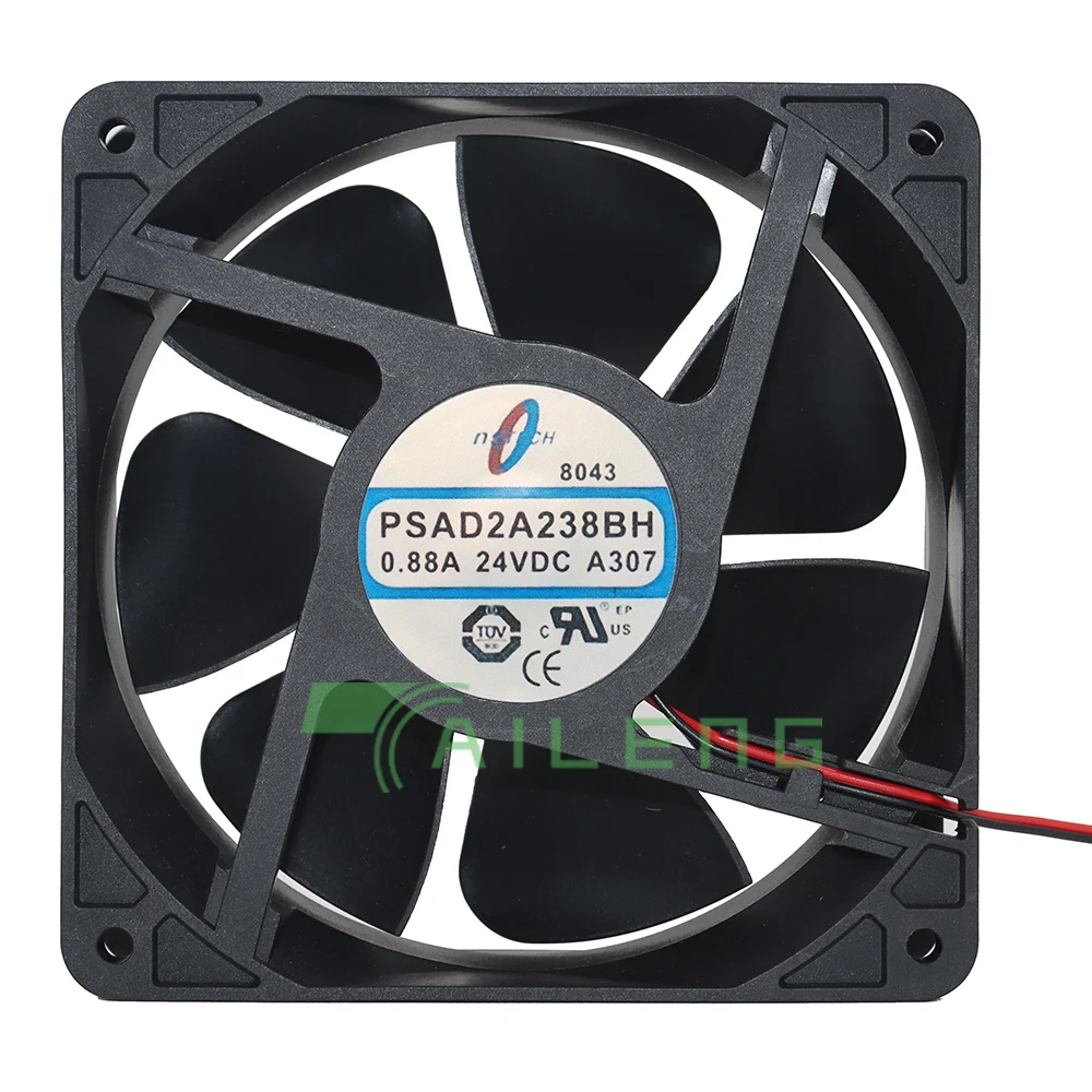 Новинка для PSAD2A238BH DC24V 0.88A двухпроводный вентилятор 12 см 120 мм 120*120*38 мм охлаждающий вентилятор