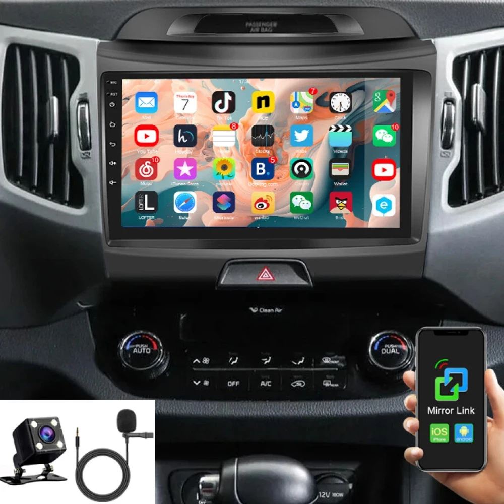 

Android 15 CarPlay Auto For Kia Sportage 3 SL 2010 - 2016 Car Radio Multimedia Video Player GPS Navigation Stereo Head Unit