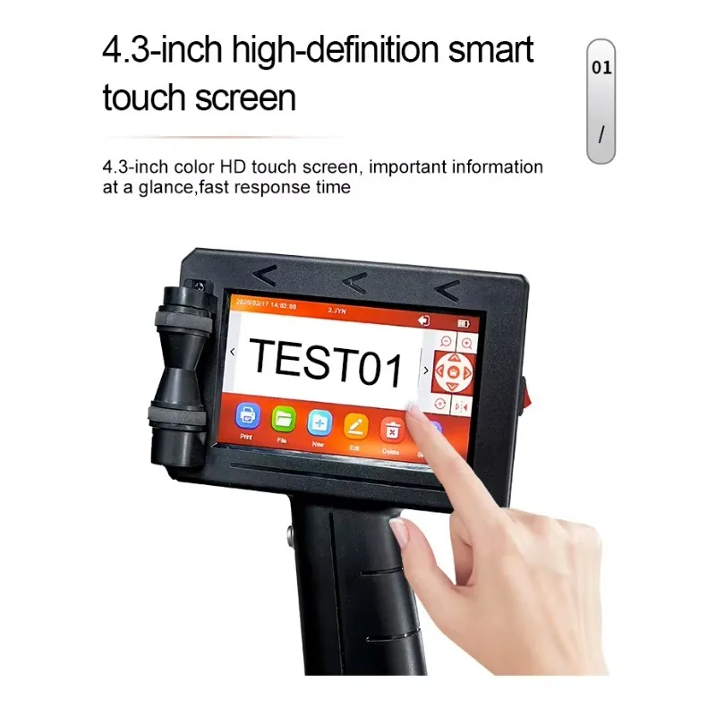 12.7mm Thermal Handheld Inkjet Printer, Equipped With Fast‑Dry Ink for Time, Date, Batch Code and Logo Marking