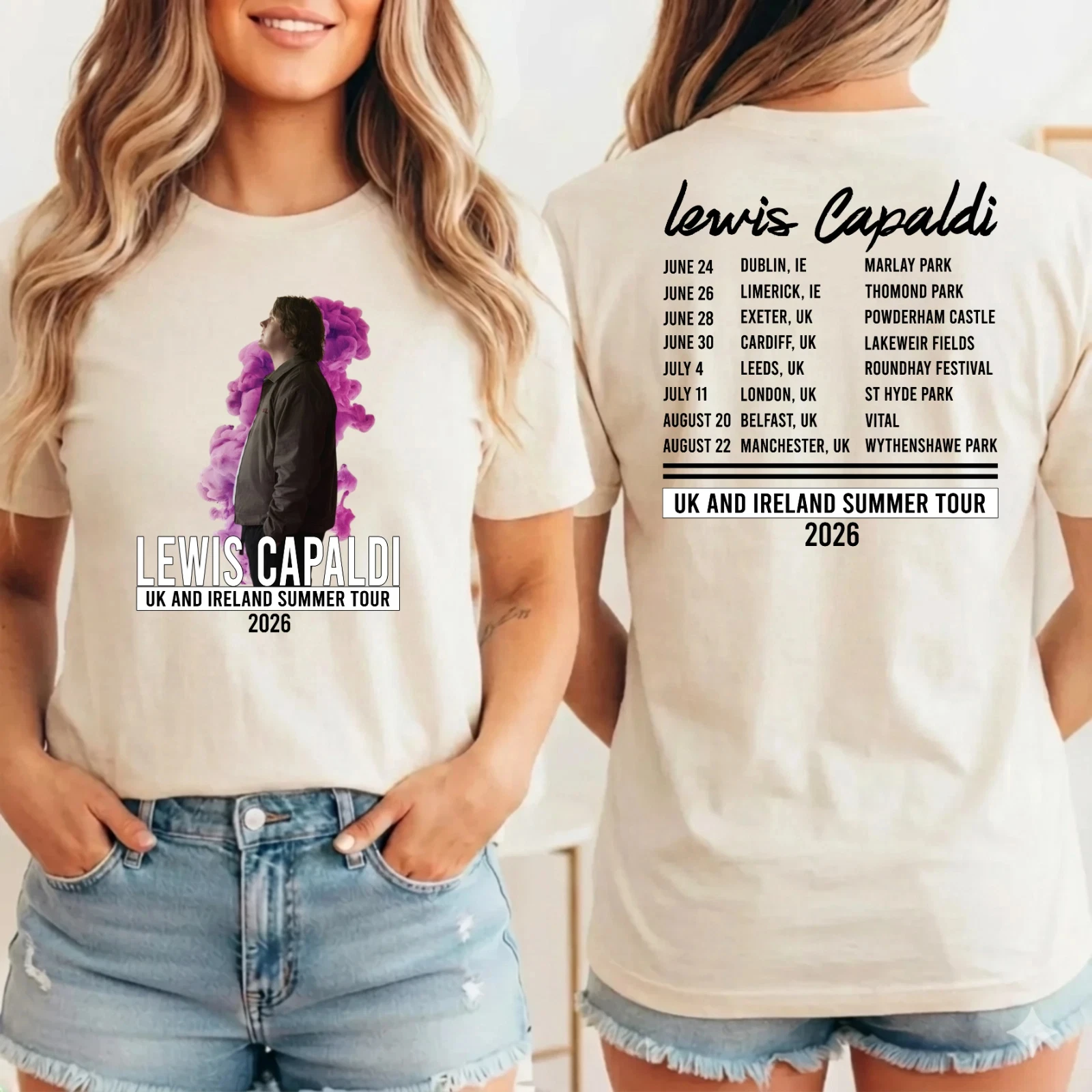 Lewis 2026 Tour T-shirt, UK & Ireland Tour T-shirt, concert fan gift T-shirt, unisex pure cotton loose shirt  t shirt women