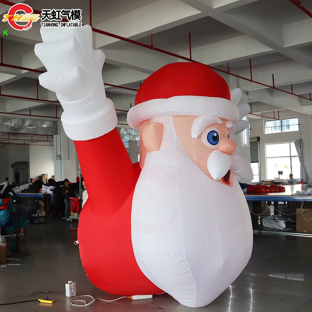 Decoraciones navideñas gigantes al aire libre, modelo de cabeza de Papá Noel inflable, juguetes inflables para publicidad de Navidad, fiesta de Carnaval