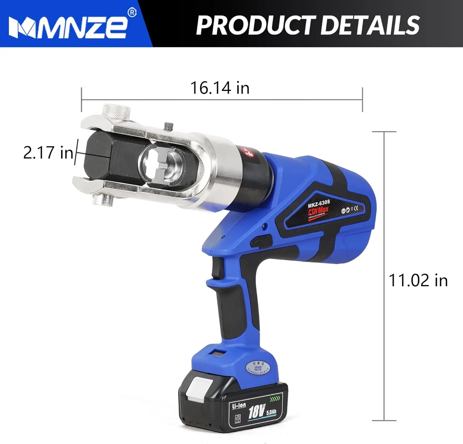 Electric Hydraulic Cable Lug Crimper Pliers Rechargeable Crimping Tool Electrical Terminal Cable Wire Fiber Crimper Tool Kit