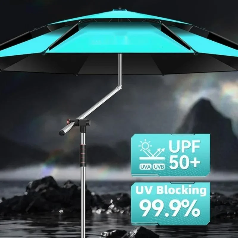 New Fishing Umbrella Upgraded Stainless Steel Pole Beach Big Parasol Yard Garden Sunshade Umbrella Camping Umbrella 2.0-2.6M