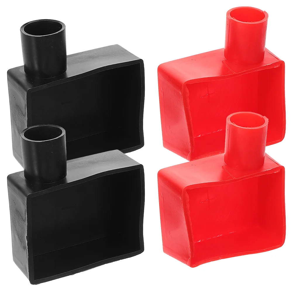 

4Pcs Car Terminal Protector Silicone Soft Caps High Temperature Resistant Insulator Covers Car Electrodes