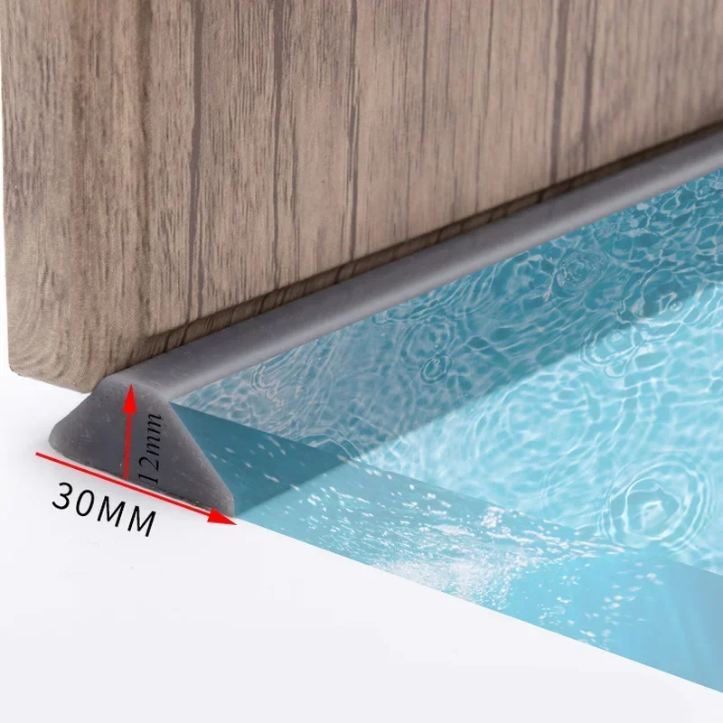 50CM-5M Bathroom Water Stopper Water Partition Dry And Wet Separation Flood Barrier Rubber Dam Silicon Water Blocker Don\'t Slip