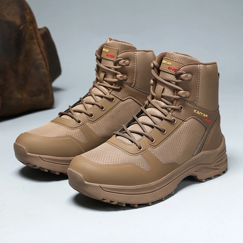 Men's tactical training boots four seasons high-top Anti-slip hiking boots jungle breathable combat boots casual outdoor boots