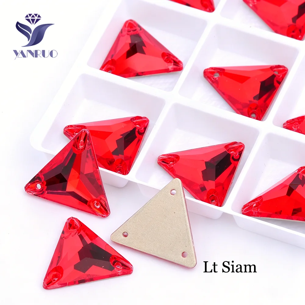 YANRUO Sew On Crystal Light Siam Rhinestones Charms Diamond art Accessories Sewing Crafts Jewelry making