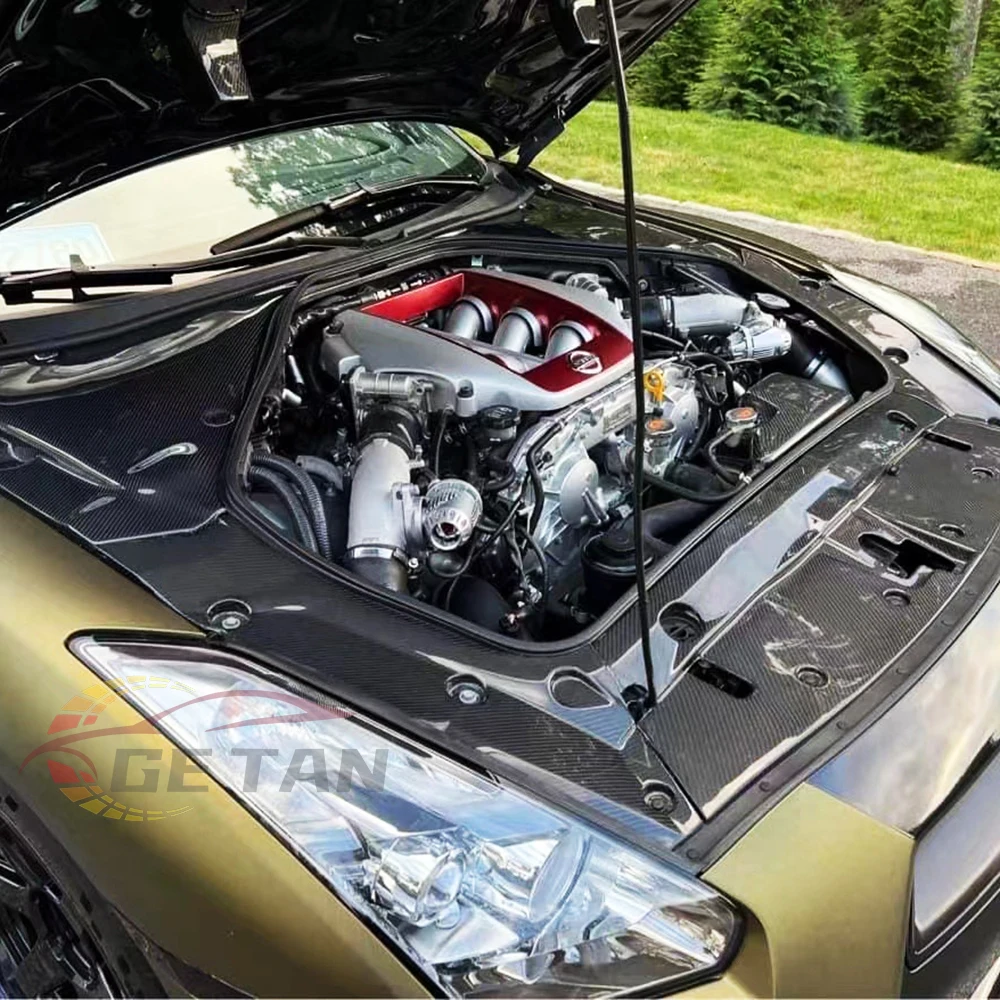High Quality Carbon Fiber Cooling Panel Covers for Nissan GTR R35 5 Pcs Engine Cover Bays