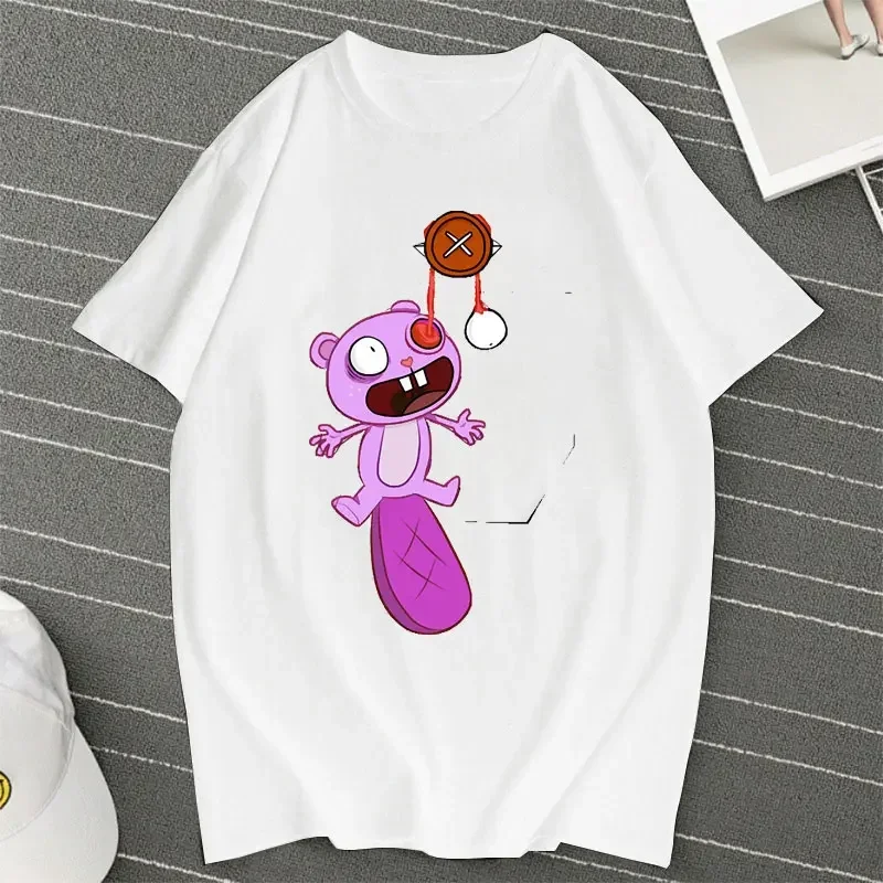 Baum Freunde Süßigkeiten tötet Cartoon Grafik T-Shirt Frau Mann Straße Mode Kawaii Tee Geschenk neu von Freundin Tops lustig glücklich