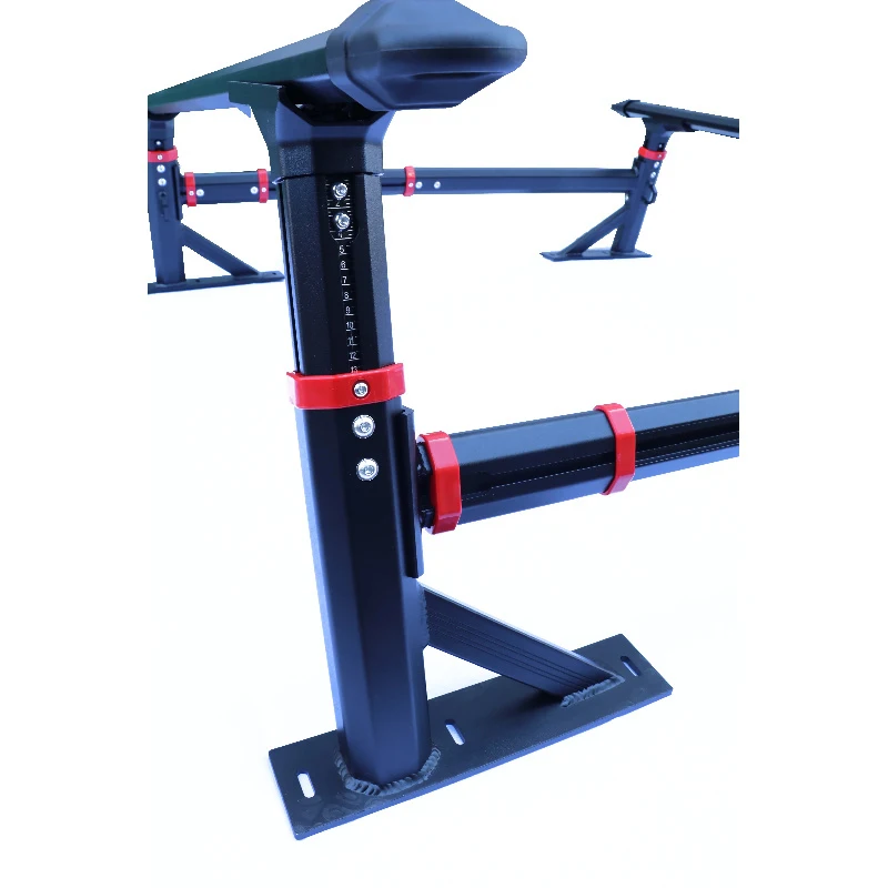 New Adjustable Aluminum Alloy Roll Cage with Side Storage Box for Pickup Trucks-Roof Mounting
