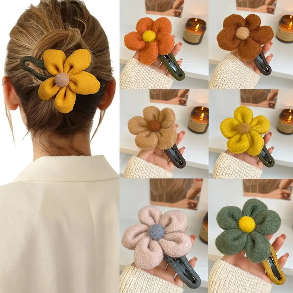Grandes clipes de cabelo liso para meninas, flor curvada, presilhas de cabelo francês, Concord Flat Hair Accessories, Hot