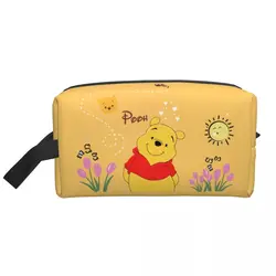 Custom Winnie Pooh Bear Cosmetic Bag Women Cute Big Capacity Anime Cartoon Makeup Case Beauty Storage borse da toilette