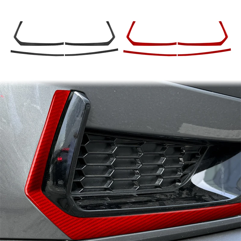 

For Ford Mustang GT 2024 2025 Real Carbon Fiber Lip Bumper Spoiler Panel Trim strip Car Accessories Exterior Decorative Sticker