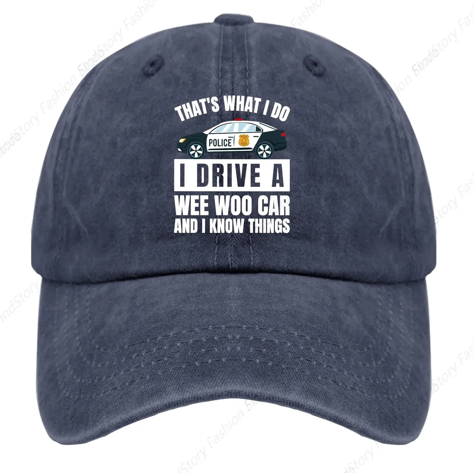 Baseball Cap That‘s What I Do I Drive A Wee Woo Car Trucker Denim Hats Cotton Golf Dad Hat for Men and Women All Seasons