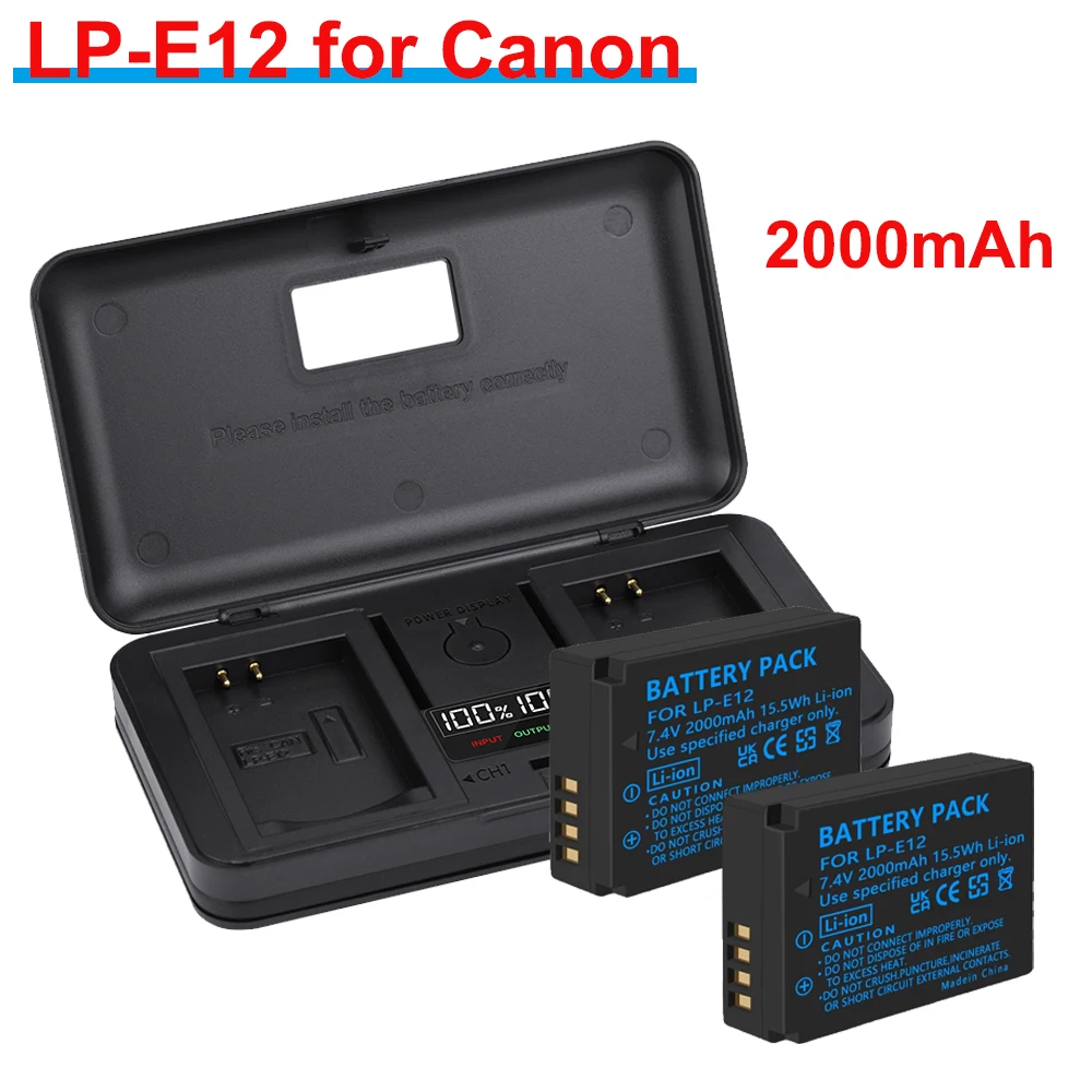 2000Mah Lp E12 LP-E…