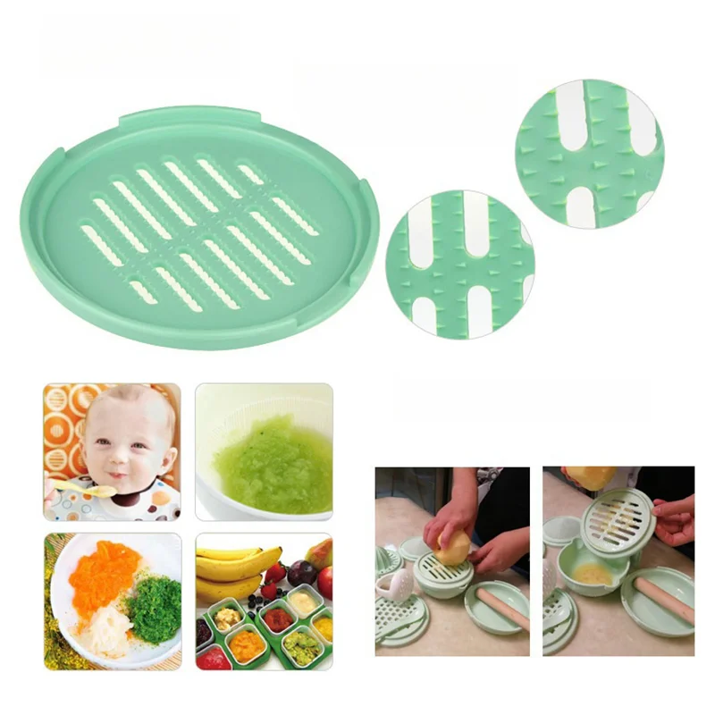 Baby Food Maker Set Toddler Food Mills with Mash Bowl Hand Citrus Juicer GraterMaking Homemade Fruits Vegetables Masher BPA Free