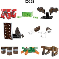 The Action Figures Weapons Pants Hair Parts Model Blocks MOC Bricks Set Gifts Toys For Children X0298