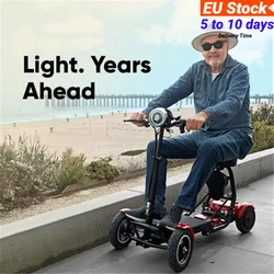 Scooter électrique pliable à quatre roues pour personnes handicapées, scooter de mobilité, moteur de touristes, 250W, stock UE