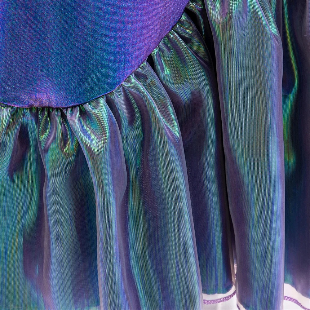 Mädchen Meerjungfrau Prinzessinnenkleider Kinder Cosplay Kostüm Geburtstags-Hochzeitskleid Für Mädchen Halloween Party Faschingskleider – Detail 7