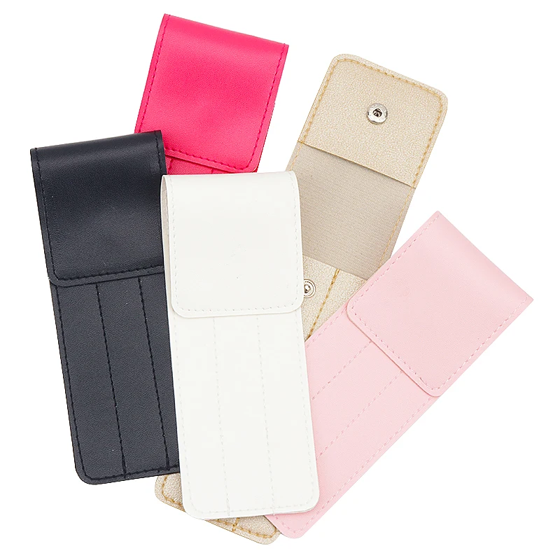 1pcs Leather Tweezers Case Scissors Lash Brush Eyebrow Razors Carrying Bags Face Beauty Tools Storage Bags for Eyelash Extension