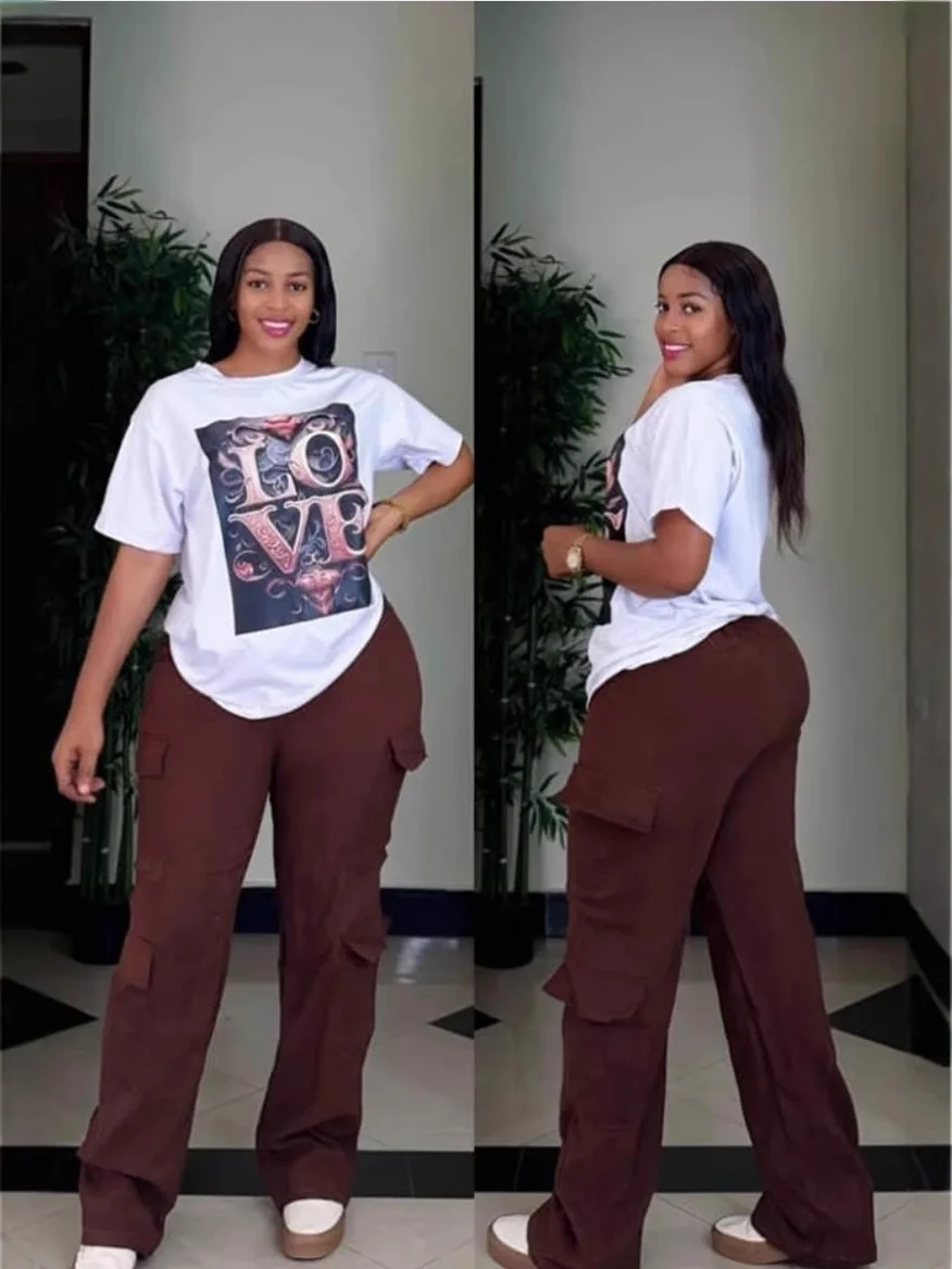 

Customized 2 Piece Women Sets Dashiki African New Arrival Summer Autumn Matching Sets Two Pieces Sets Top Pants Suits Outfits Cl