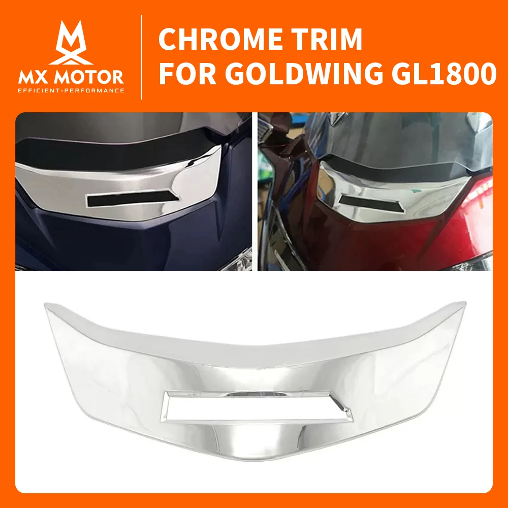 

Хромированная крышка обтекателя для HONDA GOLDWING GL1800 2018 ~ 2025 + мотоциклетная АБС-пластик, хромированная декоративная передняя крышка обтекателя