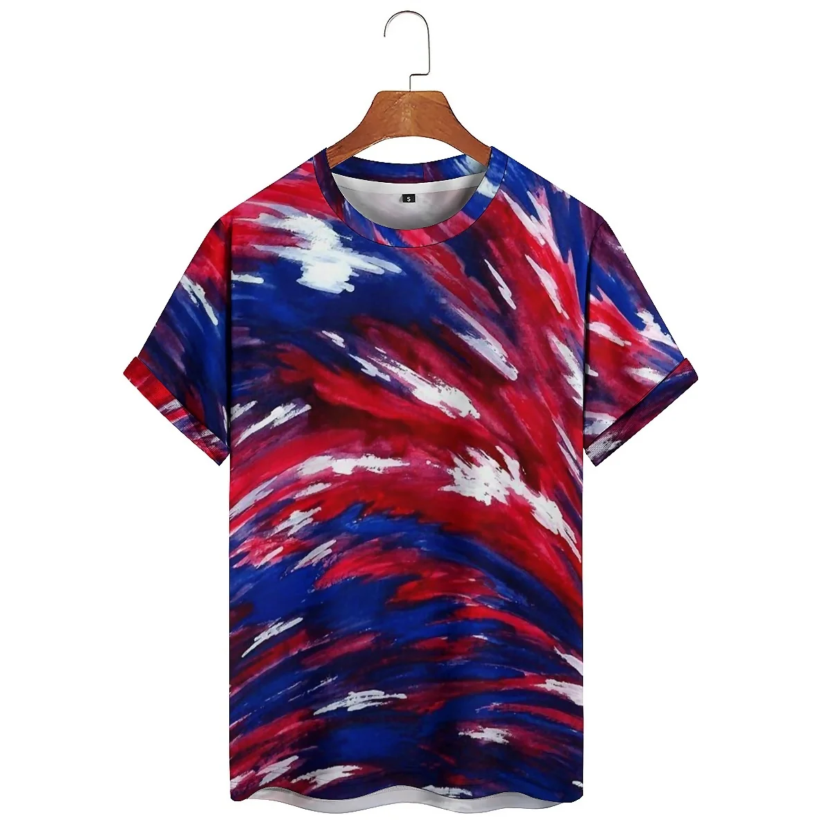 Vintage Cute Vibrant Color Design Men's 3D Printed Short-Sleeve T-Shirt - High-Quality Worker Printed Top
