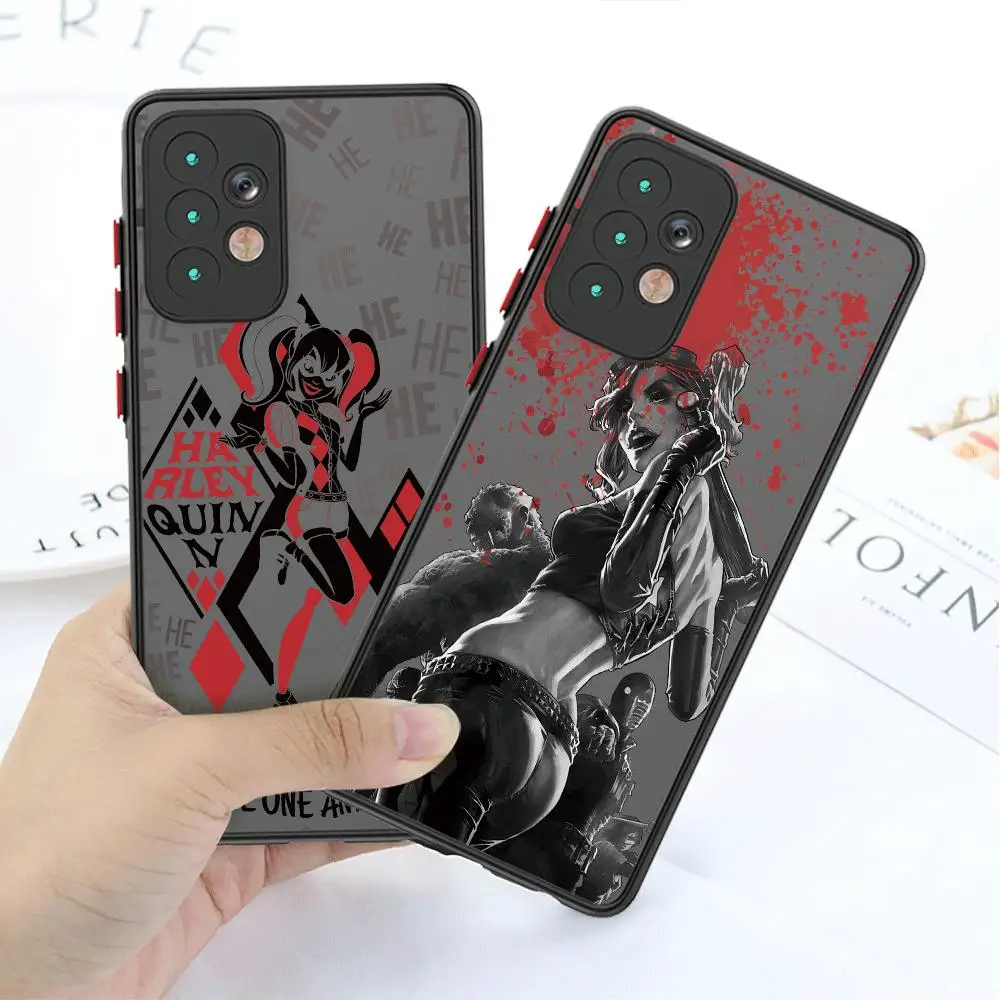 Villain H-Harley Quinn Phone Case for Samsung Galaxy  A21s A22 A23 A24 A32 A33 A34 A50 A51 A53 A54 A70 A72 A73 5G Matte Cover