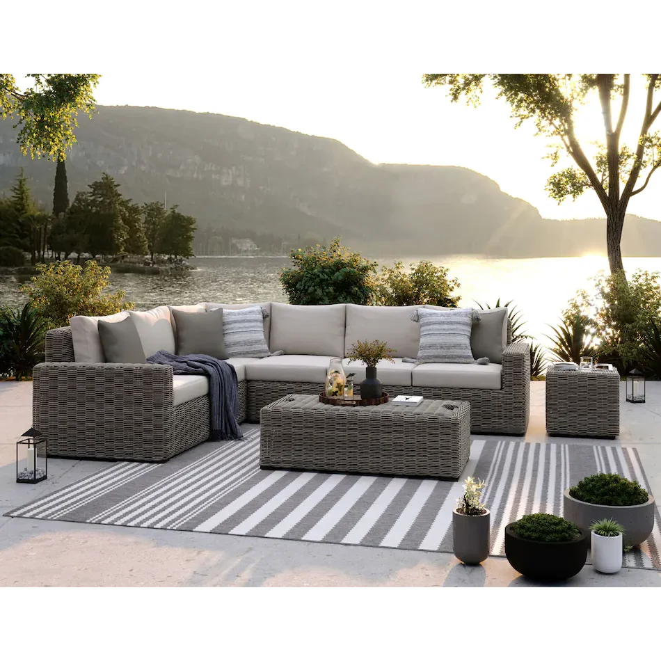 Outdoor Furniture In Bali - Bistro Sofa Set Round Flat Rattan