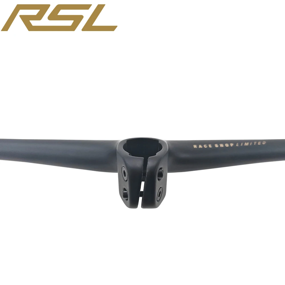 RSL Integrated Handlebar for Mountain Bicycle, Carbon Fiber, XC Flat Bar with Stem, MTB Bike Accessories, 13 Degree, T1000,750mm