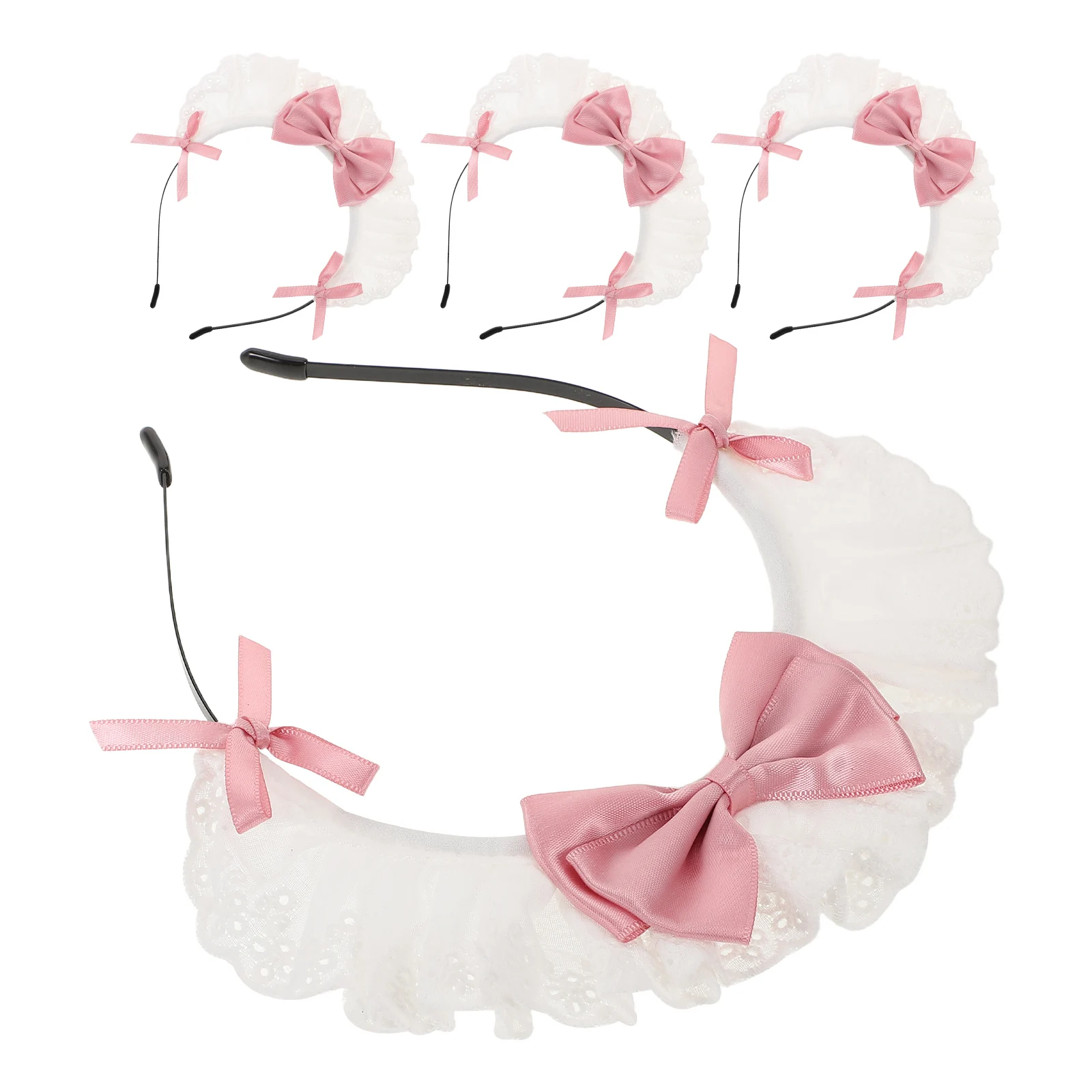 

4 Pcs Maid Hair Band Maid's Hairband Headbands for Girls Props Cosplay Headdress