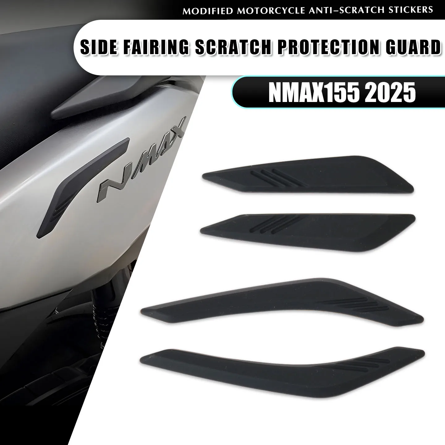 For NMAX155 2025 NMAX 155 Motorcycle Side Fairing Scratch Protection Strip Rubber Block Protection Guard Accessories